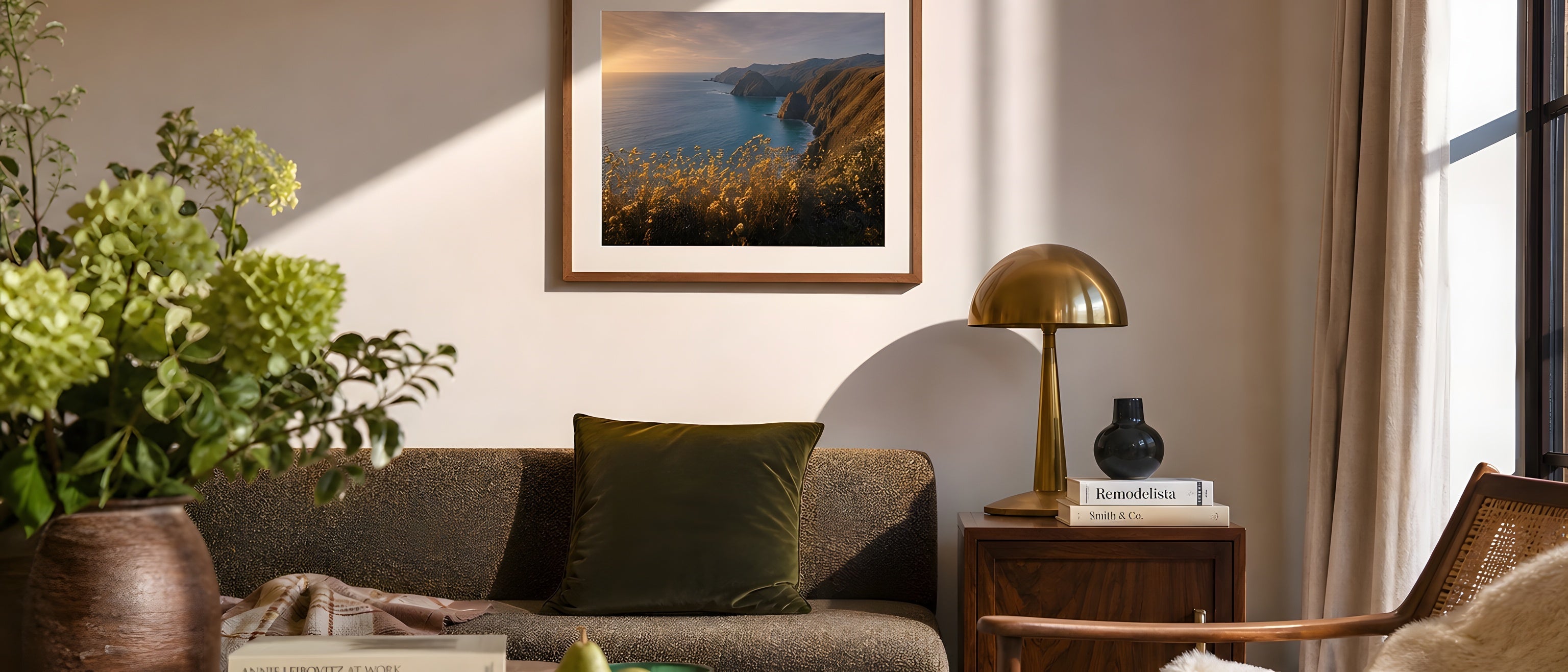 16x20 Prints — editorial interior scene with framed prints