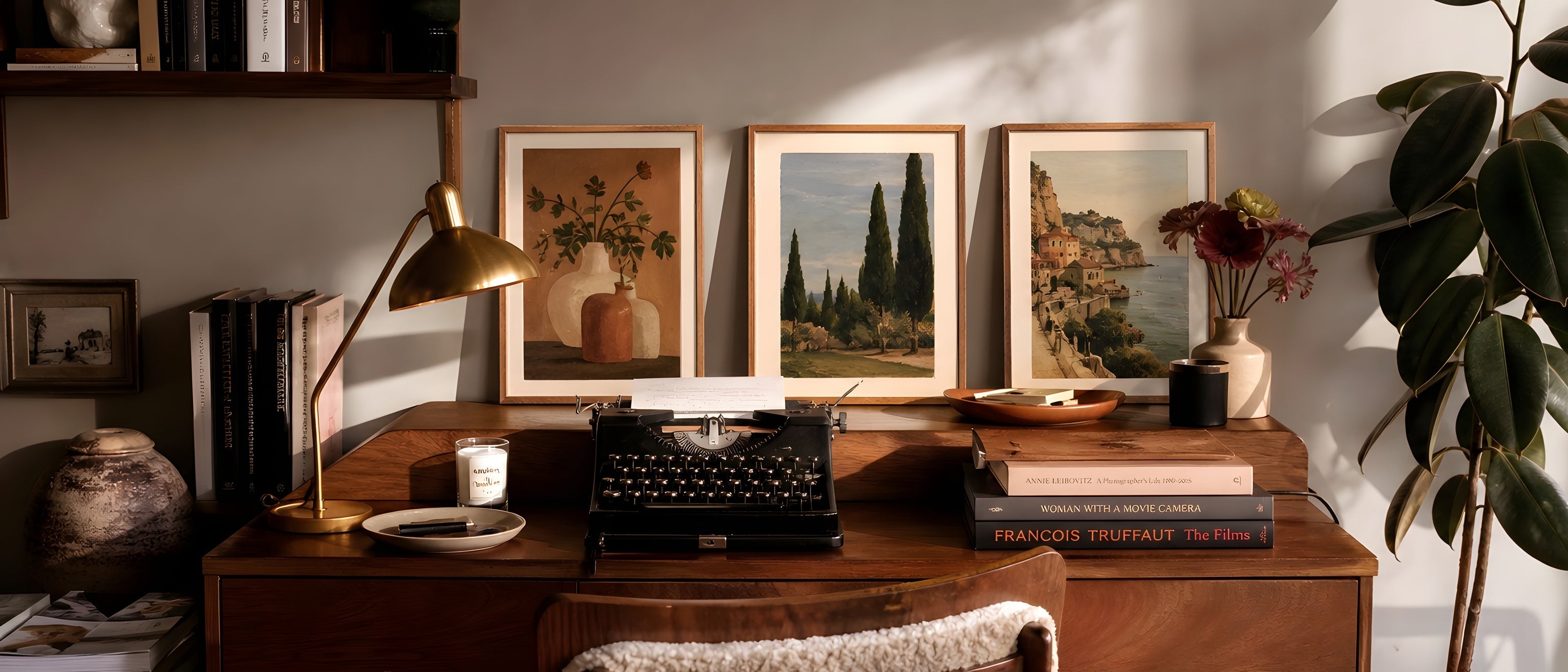Small Prints — editorial interior scene with framed prints