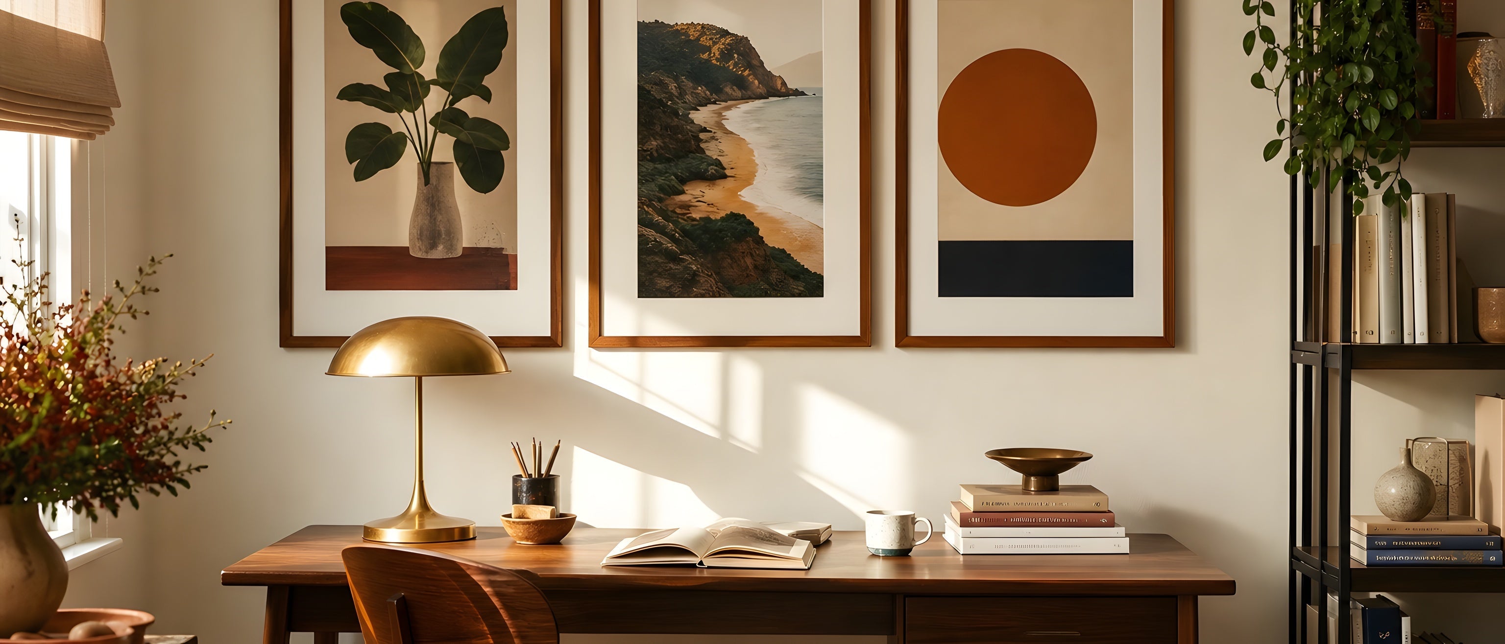 Digital Prints — editorial interior scene with framed prints
