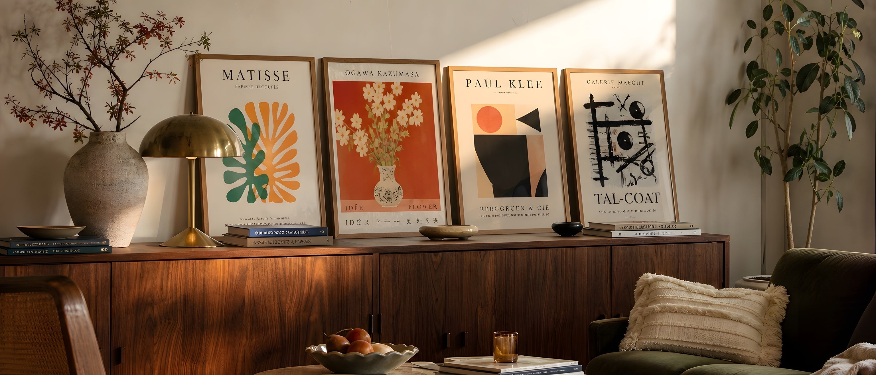Poster Prints — editorial interior scene with framed prints